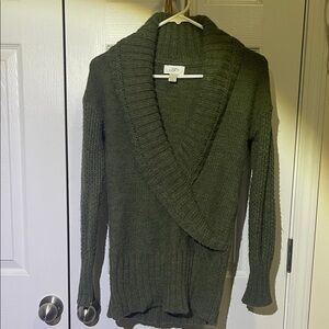 LOFT Forest Green Cowl Neck Sweater